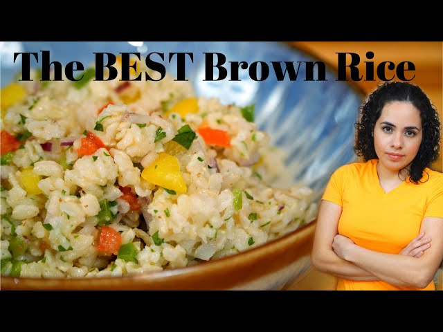 How to make THE BEST BROWN RICE + LEMON MUSTARD dressing | DELICIOUS brown rice RECIPE