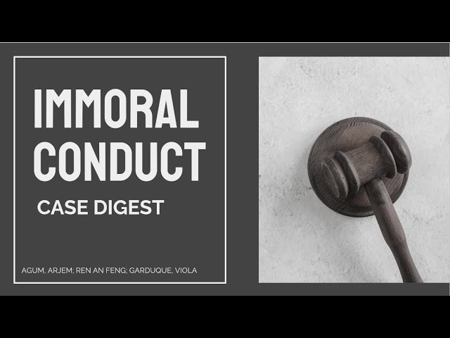 Immoral Conduct