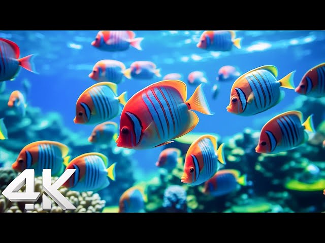 Aquarium 4K VIDEO ULTRA HD - Colorful Marine Life - Soothing Aquarium Relaxation