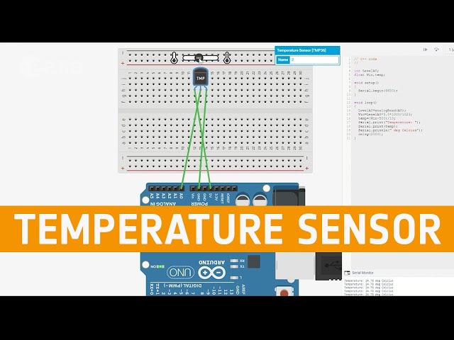 Temperature sensor | Introduction to Tinkercad circuits - Part 2