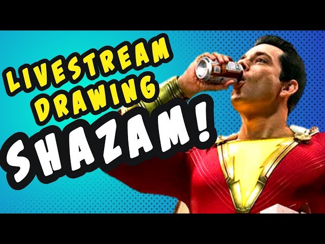 Drawing SHAZAM! - Livestream Drawing DC heroes