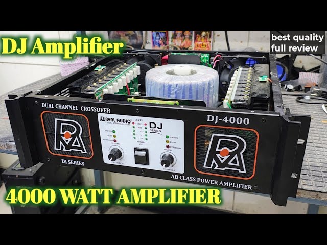 Real Audio 4000 watt dj amplifier review & unboxing #dj #amplifier #realaudio #djviral #djandmore