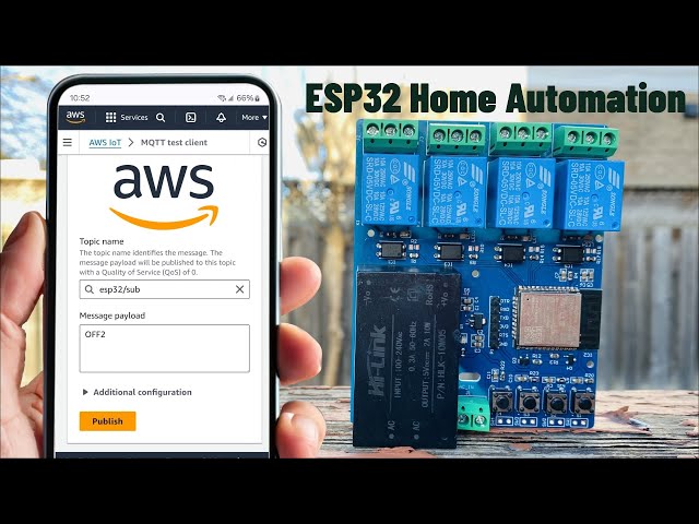 IoT Industrial Automation using Amazon AWS IoT Core & ESP32 with Custom PCB