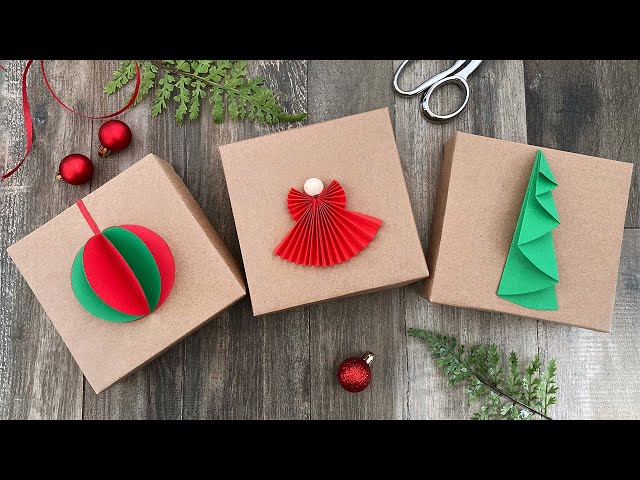 3 Easy Gift Topper Ideas | Gift Wrapping | Paper Craft Ideas