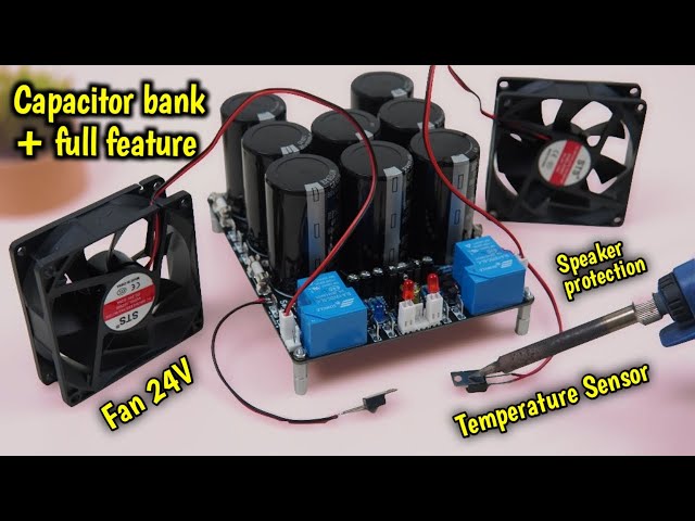 Full Featured Capacitor Bank for Amplifier with Speaker Protection & Temperature Sensor🔥 #cbzproject