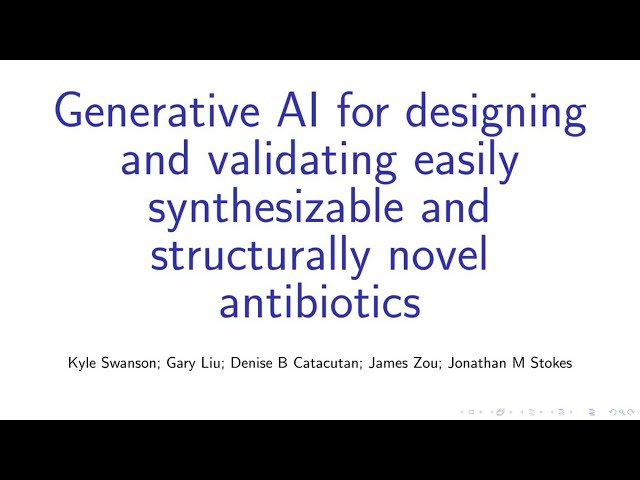 [Nature, Stanford] GenAI for designing structurally novel antibiotics