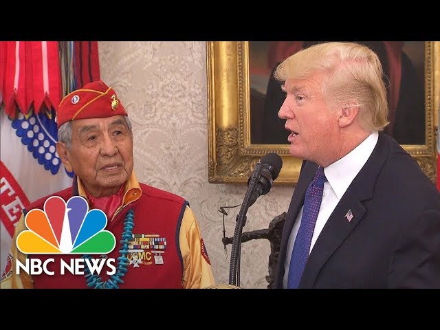 President Donald Trump Calls Sen. Warren ‘Pocahontas’ At Native American Veterans Event | NBC News
