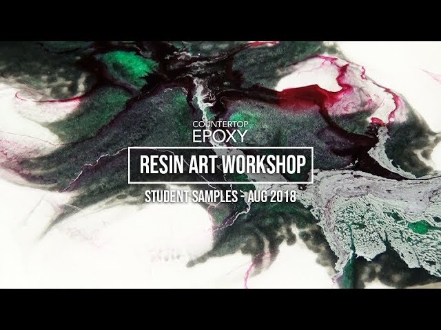 Student Resin Art Samples - Resin Art Workshop Aug 2018