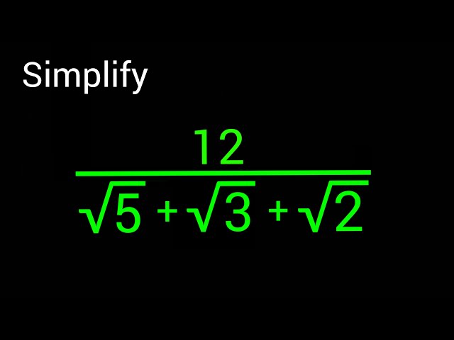 Nice Square Root Math Simplification | Rationalisation!!!