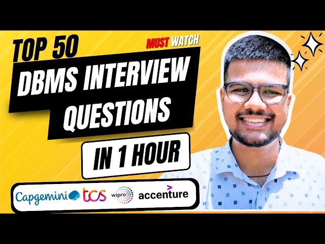 Top 50 DBMS Interview Questions for TCS, Accenture, Capgemini & More