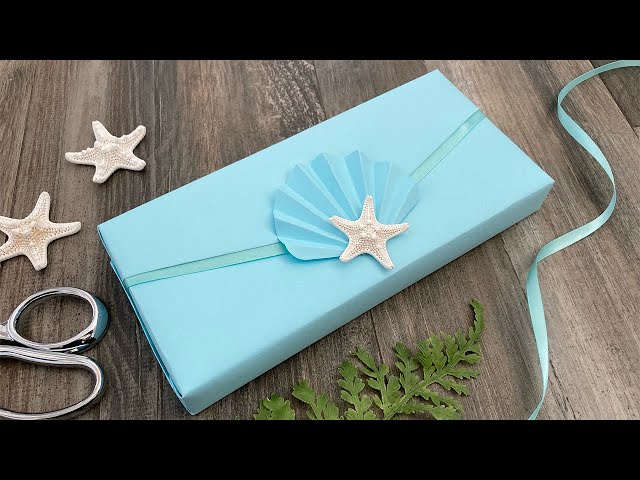 Seashell Themed Gift Wrapping | Paper Craft Ideas
