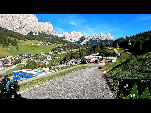 3 Hill Sankt Kassian Indoor Cycling Workout Dolomites Garmin 4K Video