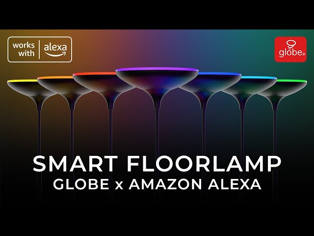 Smart Floor Lamp (RGB Color and Tunable White) | Globe x Amazon Alexa