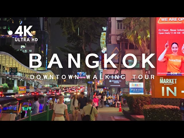 [4K] Walking in Downtown Bangkok | Erawan Shrine (Chidlom Station) to Pratunam Shopping Area