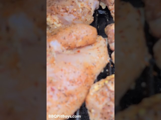 Grilling up chicken parts