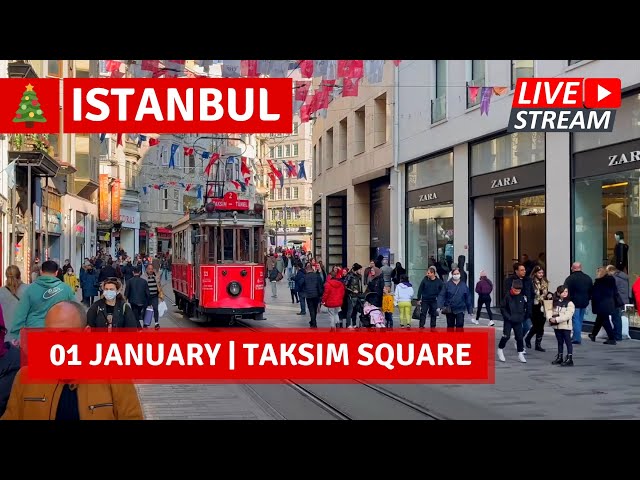 🔴🇹🇷Live 1January 2023 Istanbul City Center Walking Tour|4k UHD 60fps