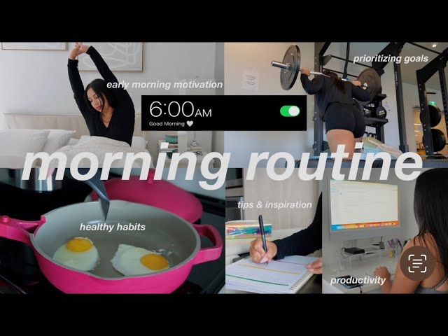 6AM morning routine🌱 peaceful & productive, changing my life, healthy tips, making goals 2023