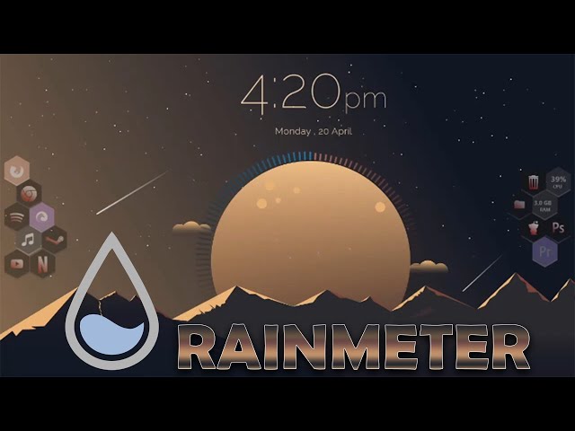 How to use RAINMETER to Create a Cool Background! WITH WIDGETS!