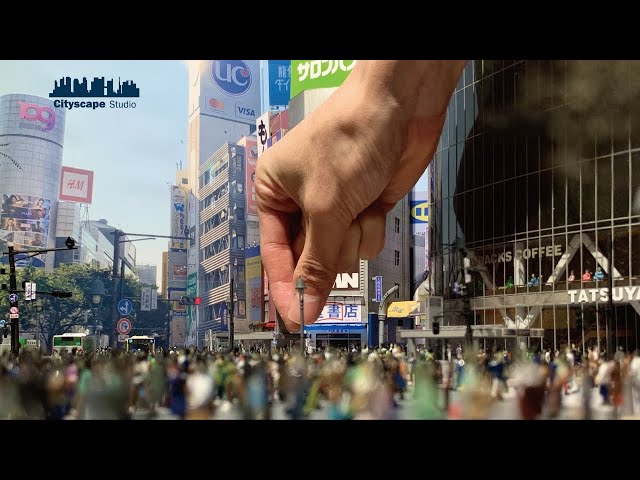 【DIY】Making a Miniature Diorama on 1/150 scale of the Shibuya Crossing in Tokyo 【Compilation 】