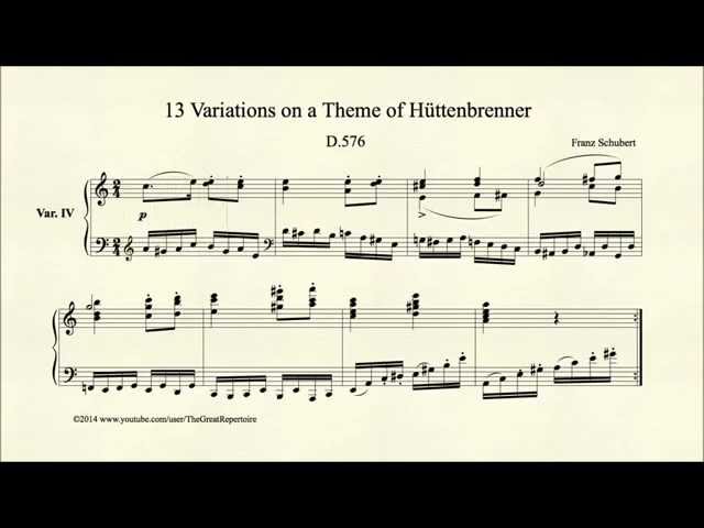 Schubert, 13 Variations on a Theme of Hüttenbrenner, D 576, Var 4