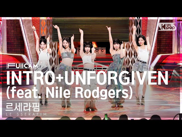 [안방1열 풀캠4K] 르세라핌 'INTRO + UNFORGIVEN (feat. Nile Rodgers)' (LE SSERAFIM FullCam)│@SBSInkigayo 230507