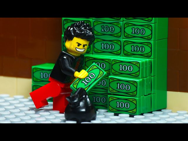 LEGO City Bank Robbery Fail Cleaning Man