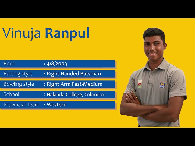 Get to Know | Vinuja Ranpul | Sri Lanka Under 19