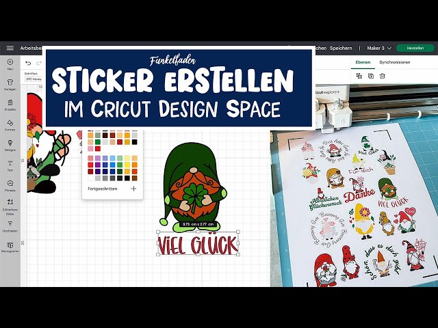 Wichtel Sticker erstellen im Cricut Design Space - 👩‍🎓💻 Offset, ebnen & Konturen richtig anwenden
