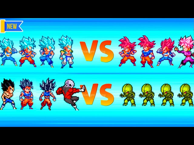 Power Warriors Mod [4vs4] MAX LEVEL 💛SSJ God vs SSJ Blue vs Jiren | Android Gameplay #FHD