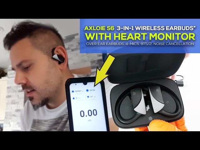 Sports Wireless Earbuds with Heart Rate Monitor. Meet Axloie S6 Earbuds