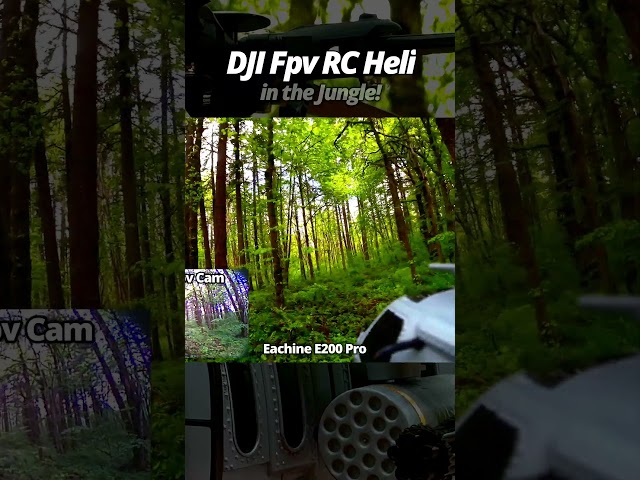 DJI Fpv RC Heli into the Jungle!!! - #djifpv #rcheli