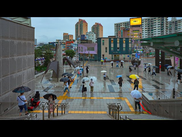 I visited two different places in Cheongnyangni Seoul | Relaxing Rain Sounds for Study 4K HDR