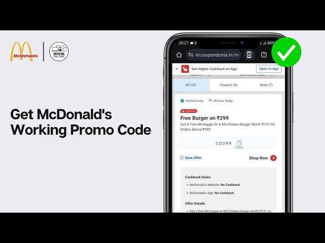 How To Get McDonald's Working Promo Code (UPDATED)