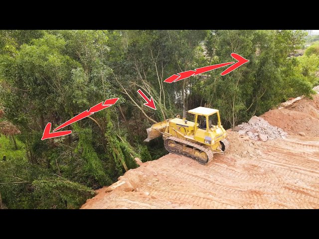 Ep24| Excellent Skill Bulldozers Operated Pushing Stone To Clear Forest And Water Area