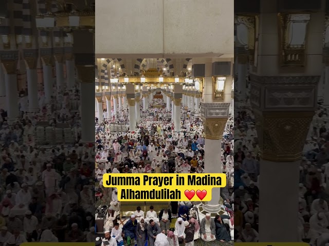 Jumma Prayer in Madina.!❤️  Alhamdulilah #shorts #youtubeshorts #madina #umrah