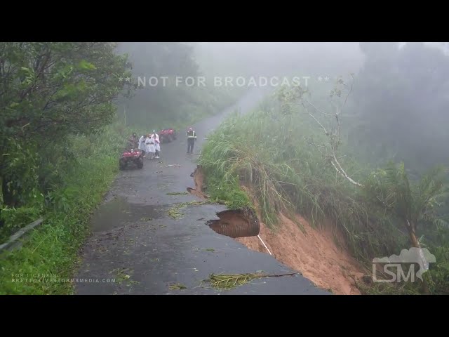 09-19-2022 Villalba, PR - Mountainous Mudslides and Destroyed Roadways