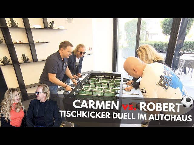 CARMEN vs. ROBERT - Tischkicker Duell im Autohaus I Die Geissens