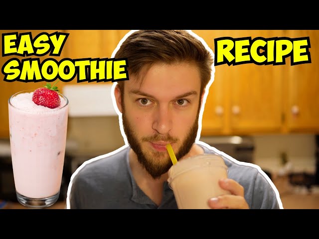 How to make a SIMPLE 4 Ingredient Protein Smoothie (RECIPE)