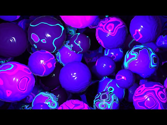 Liquid Paint Balls in Zero Gravity Abstract Background video | Footage | Screensaver