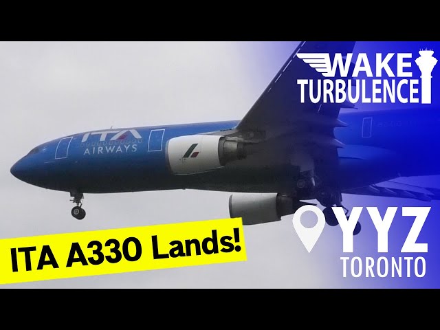 ITA Airbus A330 from Rome Lands in Toronto