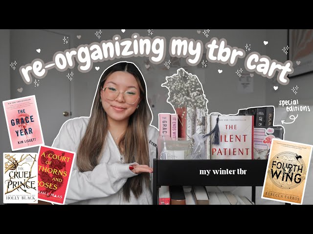 organizing my tbr cart 🕊️💌🤍 + my winter tbr