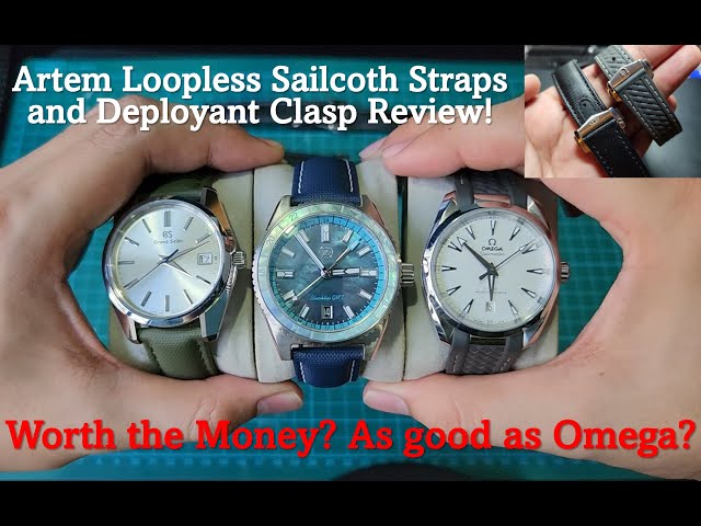 Artem Loopless Sailcoth Watch Straps and Deployant Clasps (Omega alternative?)