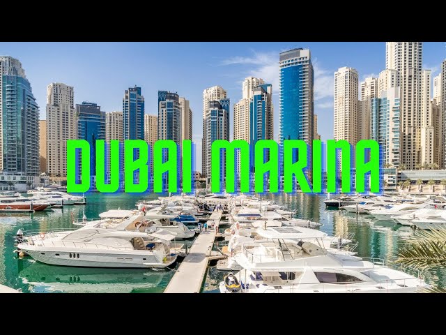 DUBAI MARINA WATER FRONT WALKING TOUR IN 4K AMAZING VIEWS