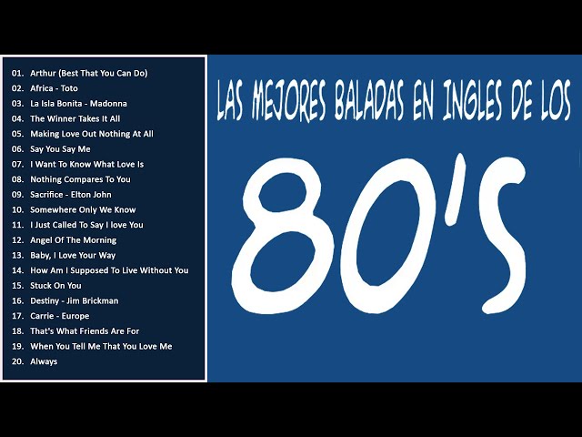 Las Mejores Baladas En Ingles De Los 80 y 90 - Mix Romanticas Vietjtas En Ingles 80's