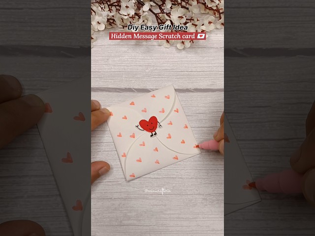 diy easy scratch off gift card ❤️| Diy handmade card💖 | Valentine card #shorts #ytshort #craft #gift