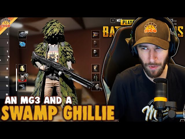 chocoTaco Just Wants to Bridge Camp with His Swamp Ghillie & MG3 ft. Halifax & HollywoodBob - PUBG