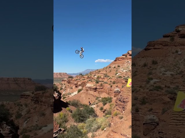 FIRST HITS ON HUGE RED BULL RAMPAGE JUMPS!! #shorts #mtb