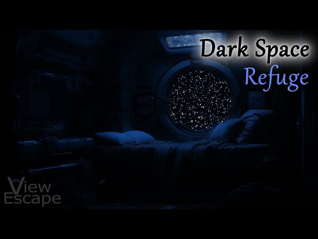Dark Space Refuge | Space Noise Ambience | Relaxing Sounds of Space Flight | 10 hours