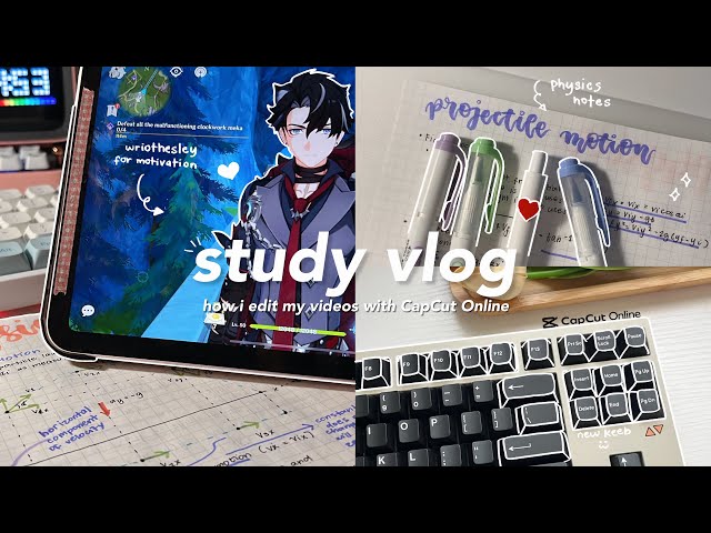 5am productive study vlog 📓💌 how i edit my videos with CapCut Online, romanticizing school + notes
