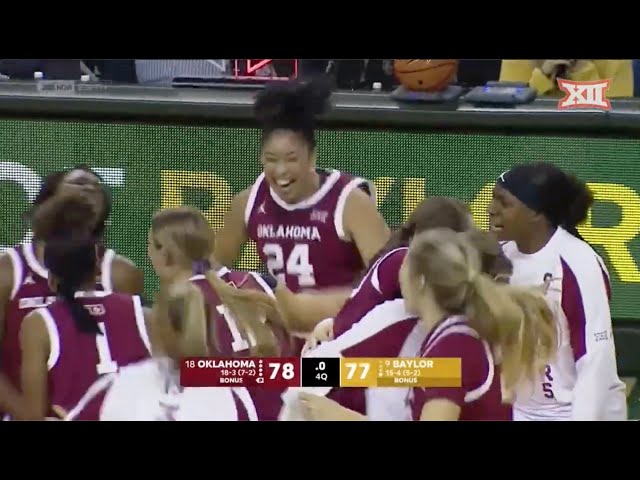 No. 18 Oklahoma vs No. 9 Baylor Women's Basketball Highlights